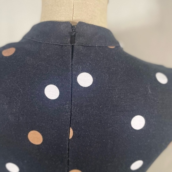 Ann Taylor, Black with white/tan polkadot dress. Size 2 petite. - Picture 9 of 9